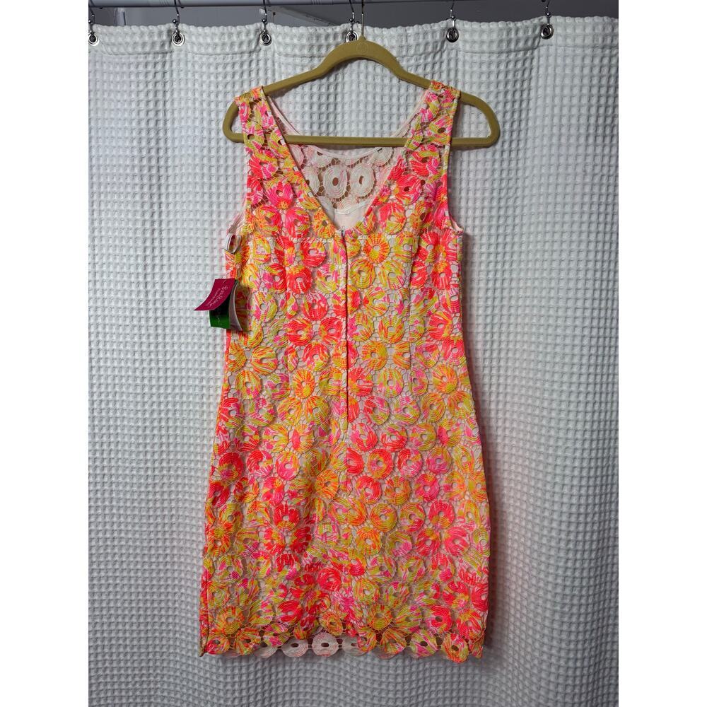 NWT Lilly Pulitzer Shiloh Resort Lace Fluorescent Sleeveless Dress Sz 10 - Picture 6 of 7